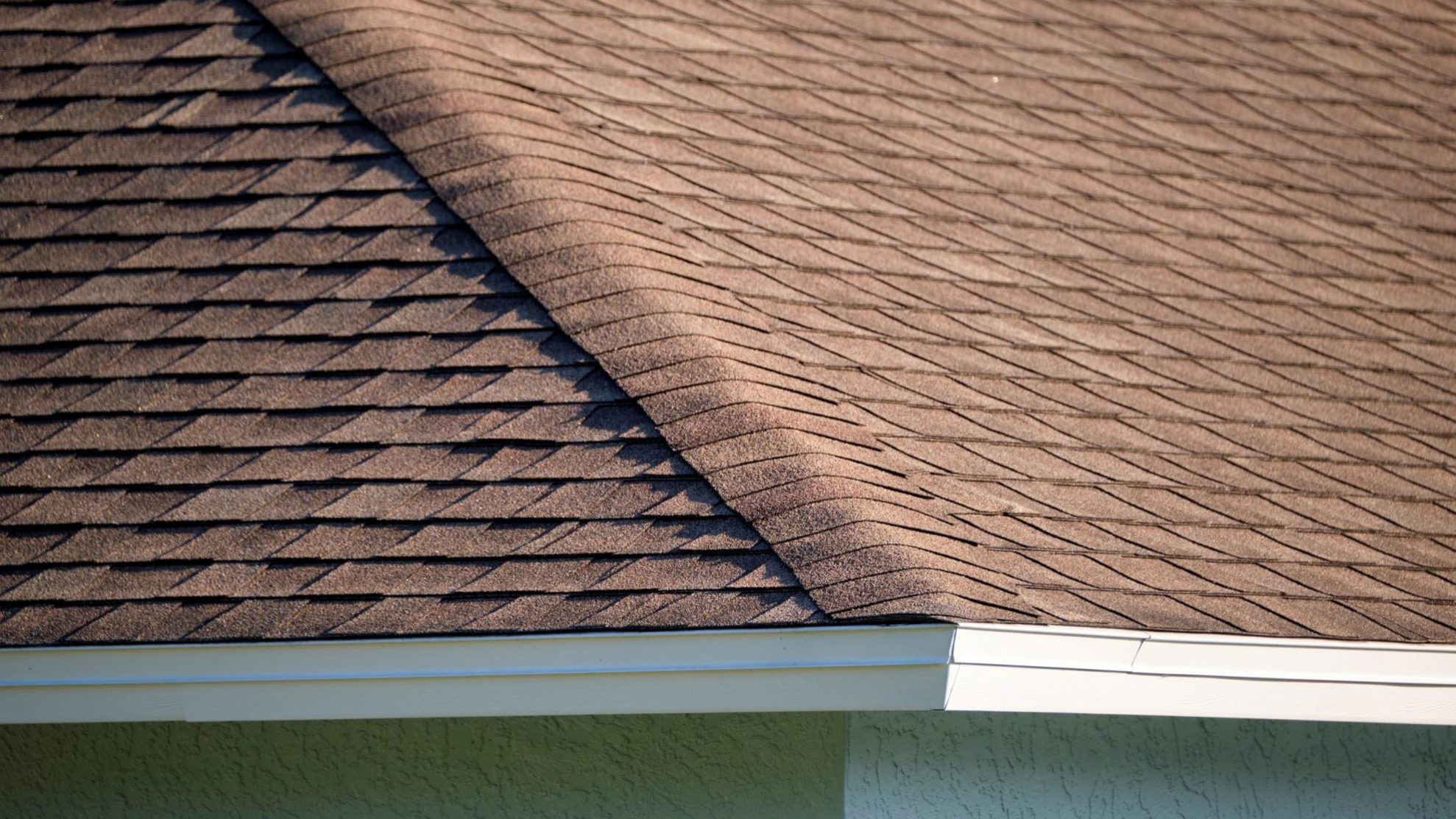 Closeup of roof illustrates blog "What Causes Roof Algae? "