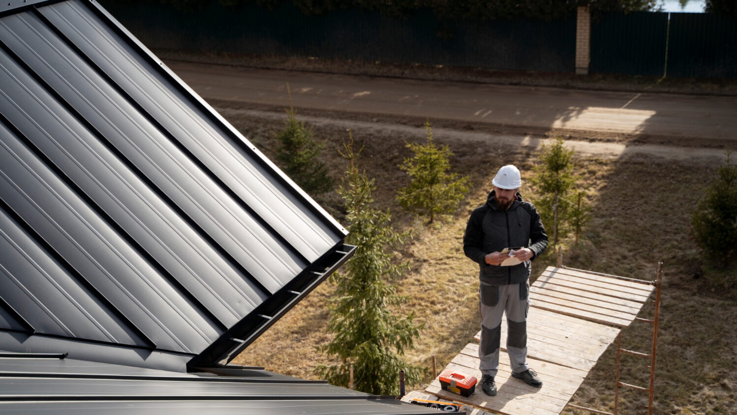 Roof flashing installation guide with metal flashing around chimney