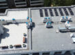 Foam roofing installation on a commercial building in California