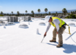 Recoat foam roof inspection showing surface wear and UV exposure