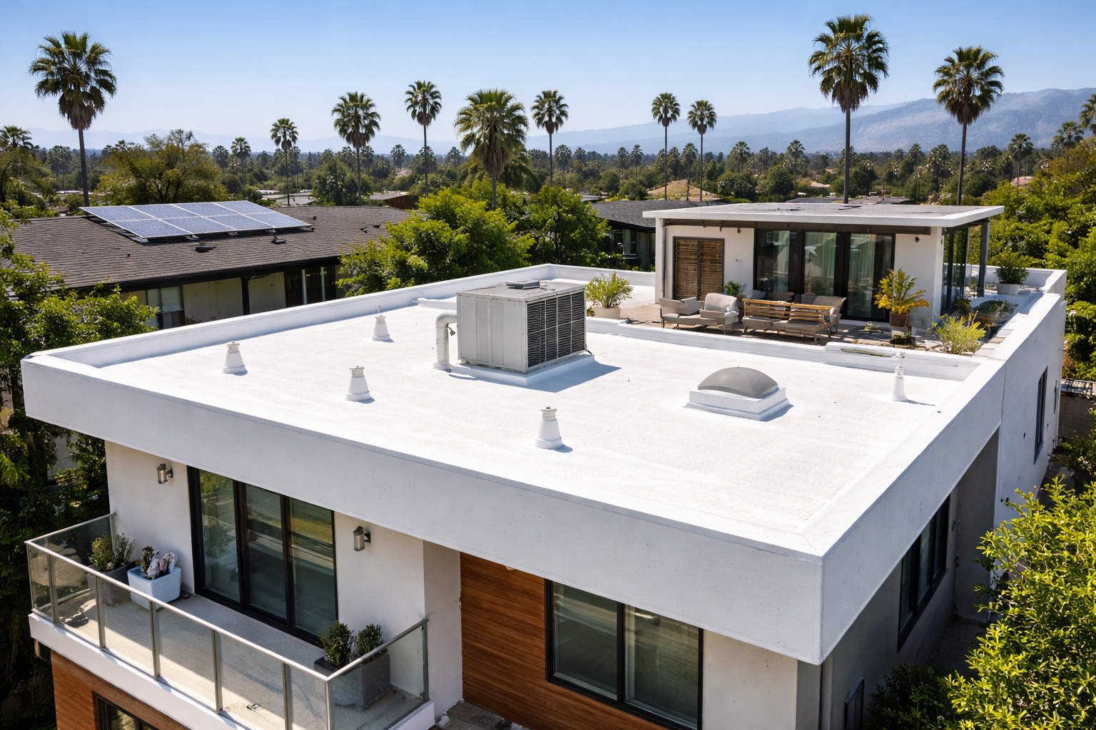 Foam roofing benefits including noise reduction and thermal comfort