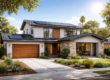 Eco-friendly roofing on a California home designed for energy efficiency