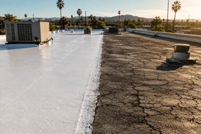 UV exposure roofing conditions on a California home