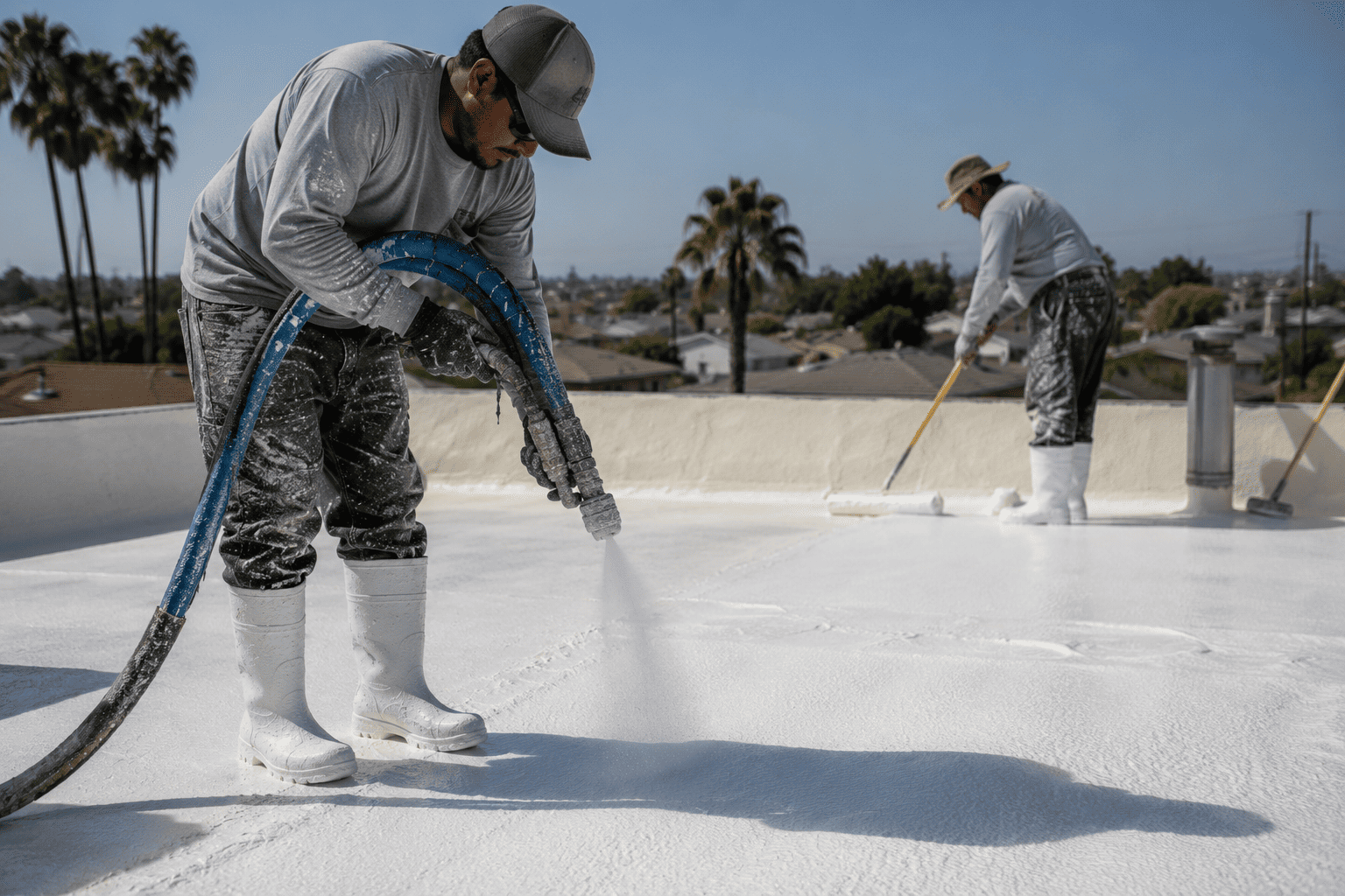 image-Rooftop-workers-applying-sealant-under-sun